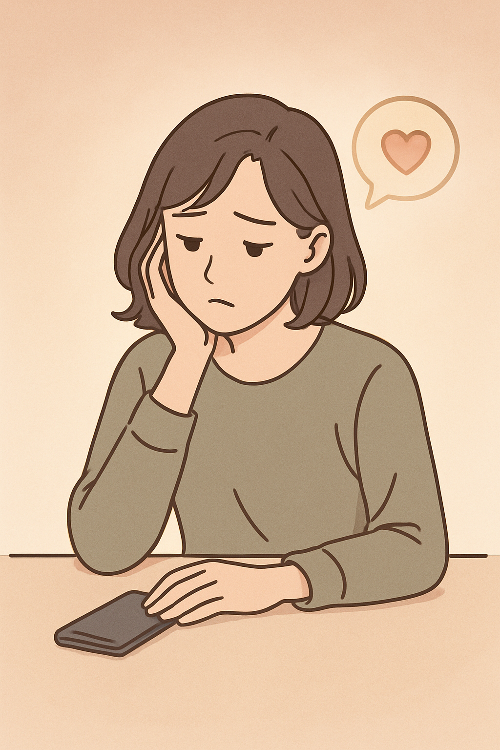 婚活で悩む人のイラスト