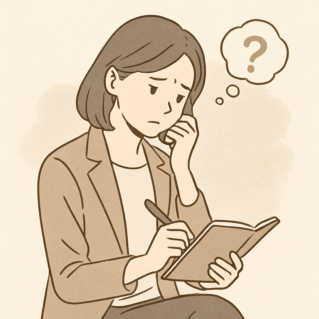 慎重型のイラスト